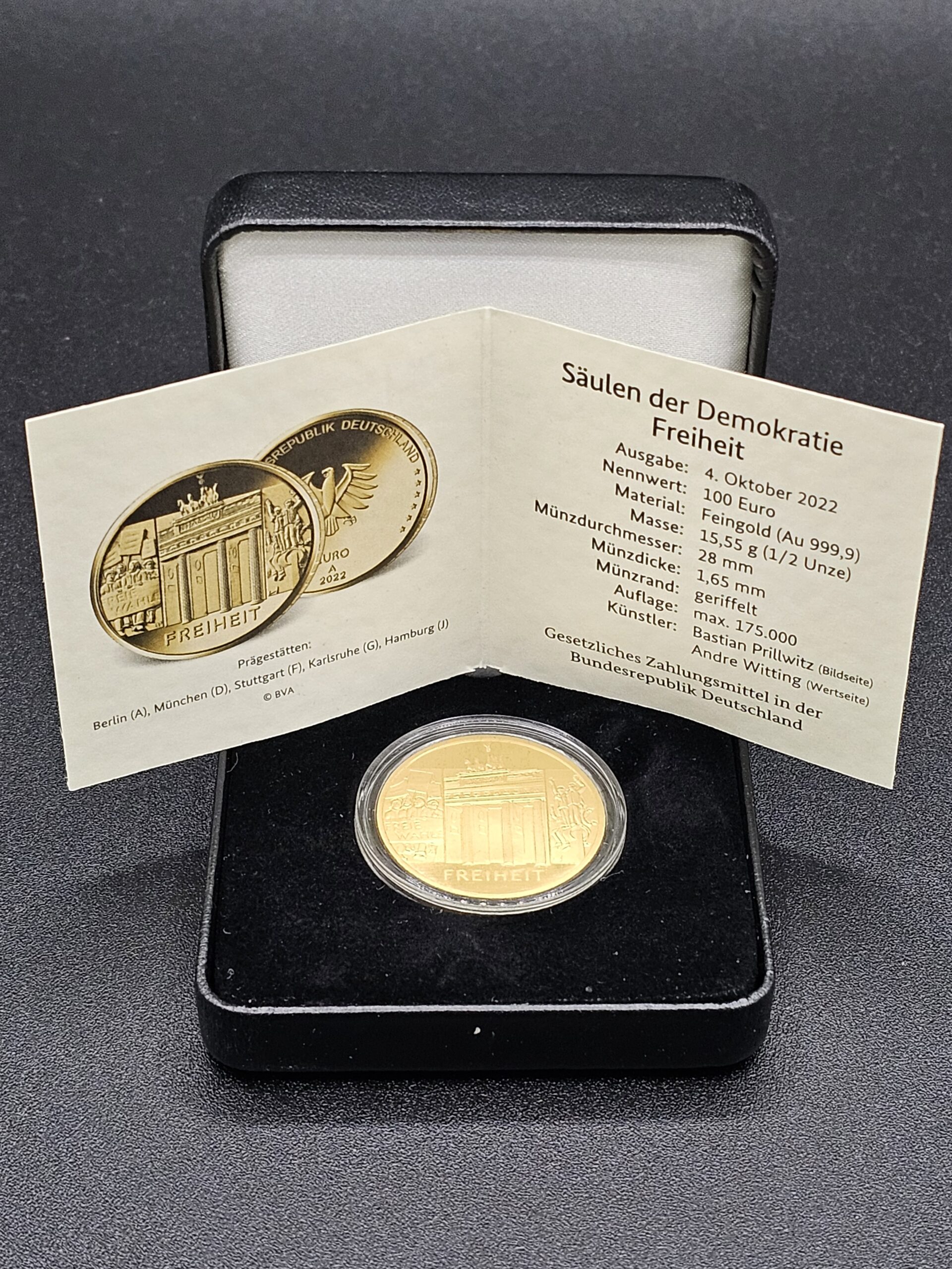 100 Euro Münze Freiheit Gold 1/2 Unze – Bild 4