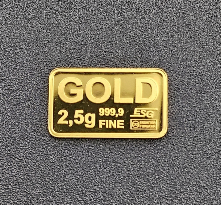 Goldbarren 2,5g Feingoldbarren